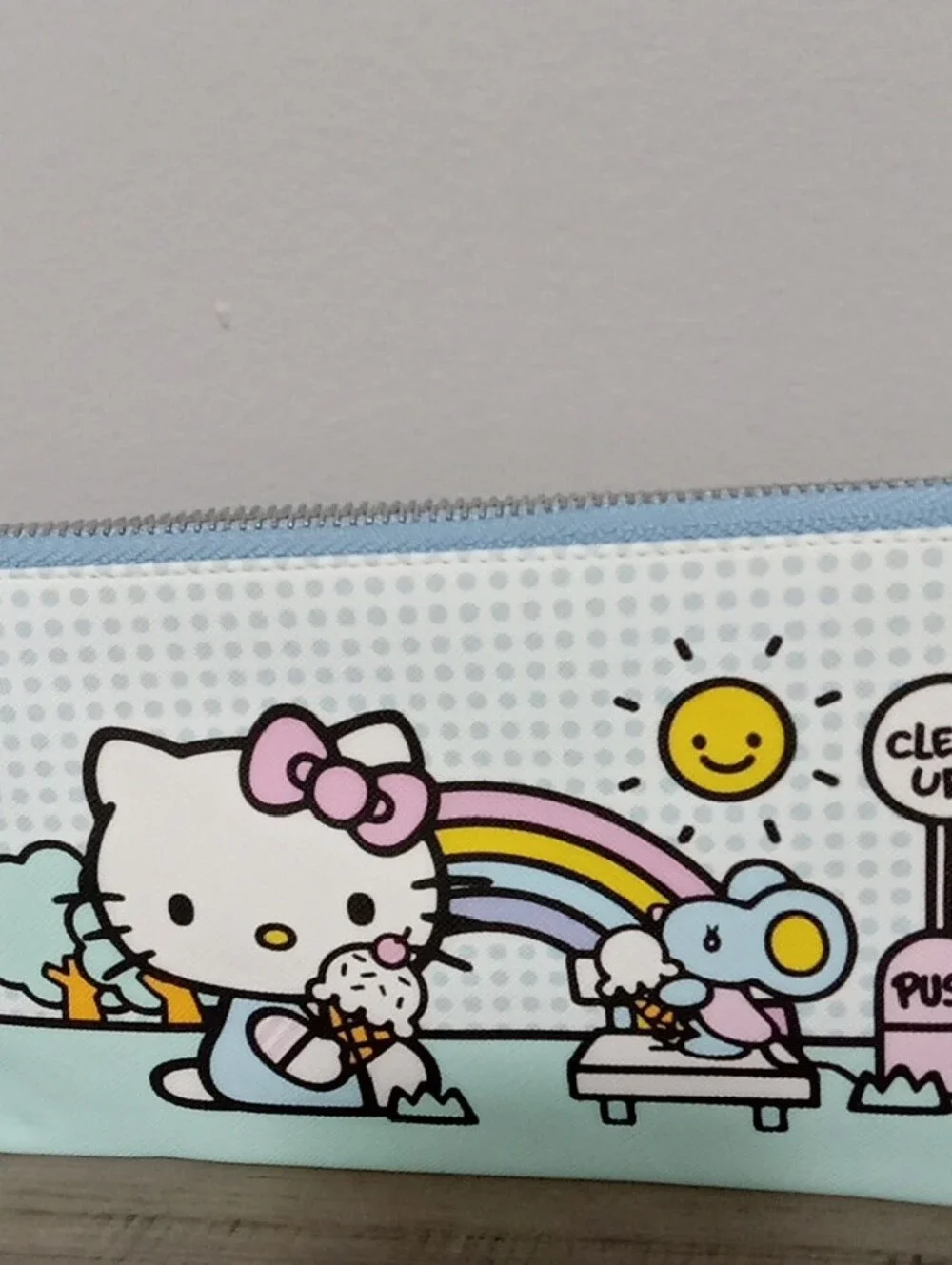 Hello Kitty Mint & Pink Pencil Pouch